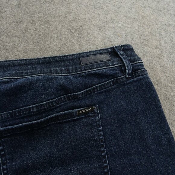 Volcom Jeans Womens 24 W Plus Blue Skinny Ankle Legging Fit Stretch Zip Fly - Picture 6 of 16